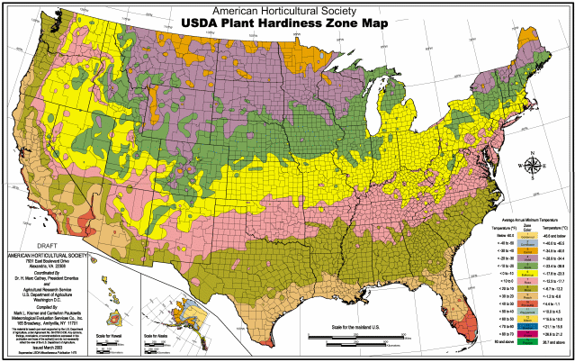 USDA Hardiness Map